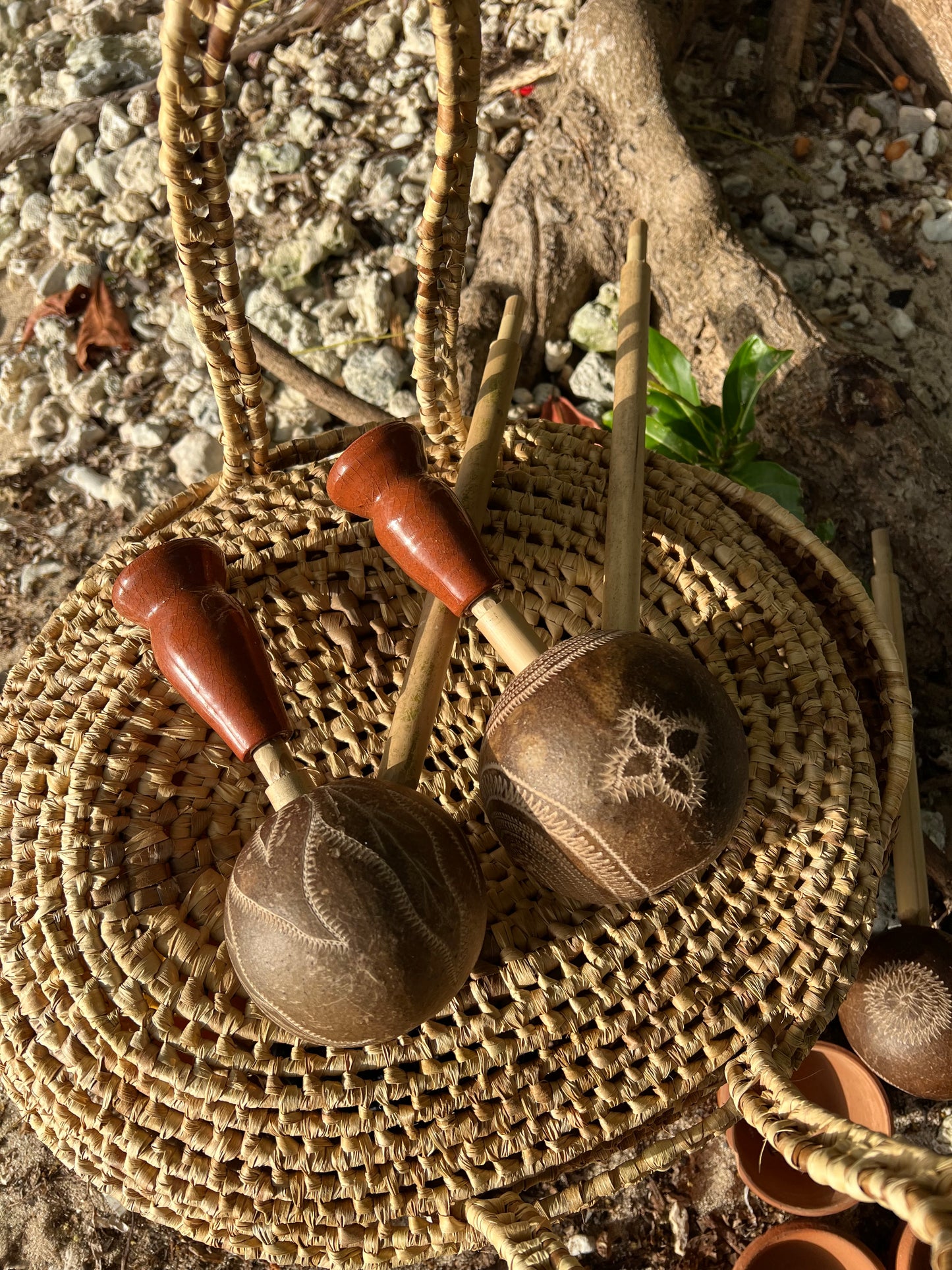 Jamaica Inspired Hand-carved Calabash Steam Chalice