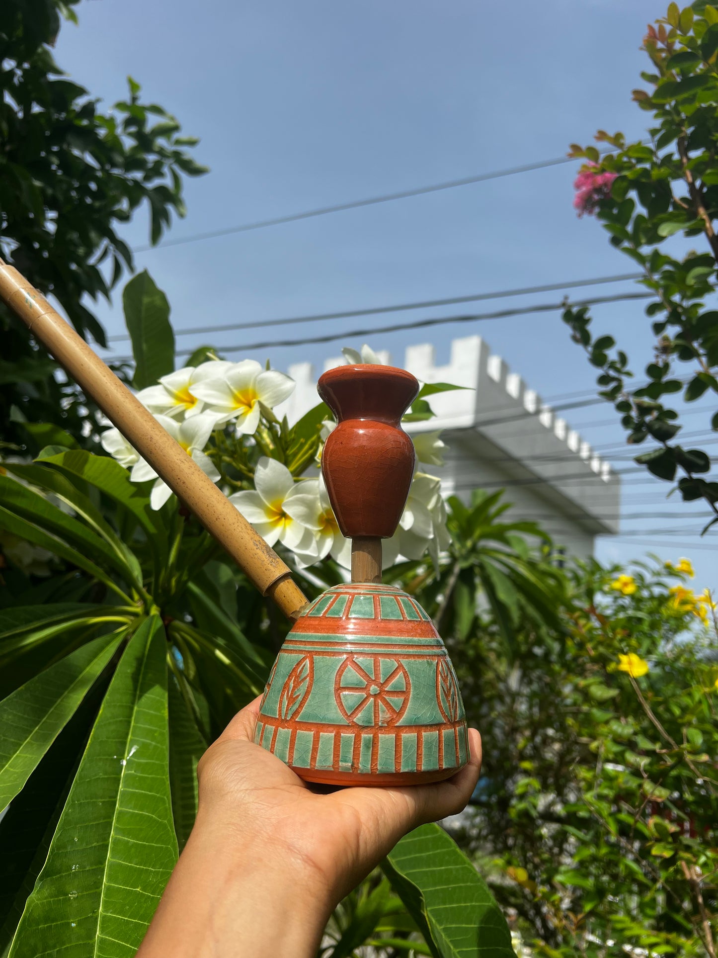 Aqua Mali Tribal Leaf Steam Chalice - Spring Equinox 2025 Edition (Revamped)
