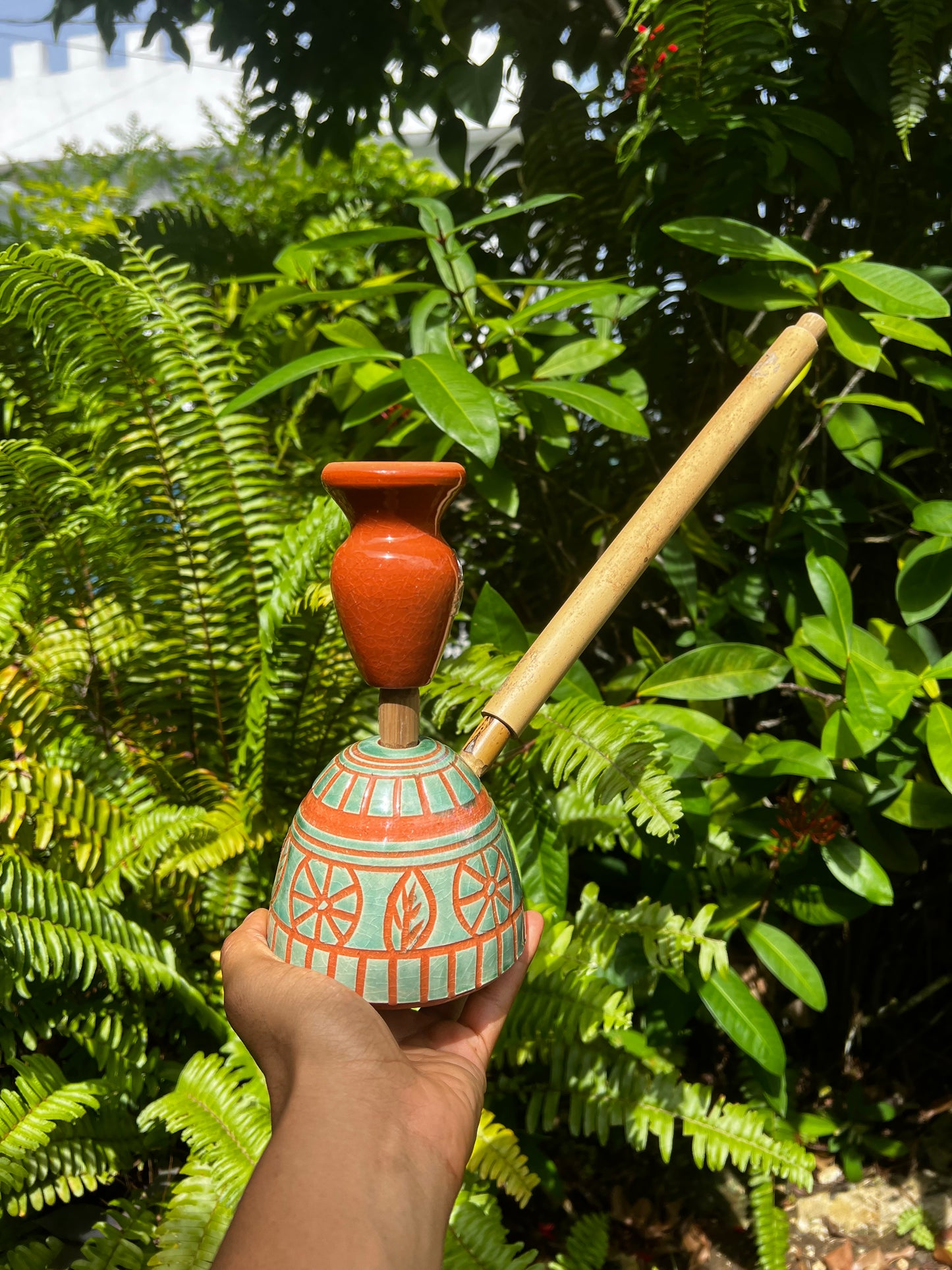 Aqua Mali Tribal Leaf Steam Chalice - Spring Equinox 2025 Edition (Revamped)