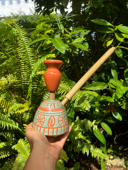Aqua Mali Tribal Leaf Steam Chalice - Spring Equinox 2025 Edition (Revamped)