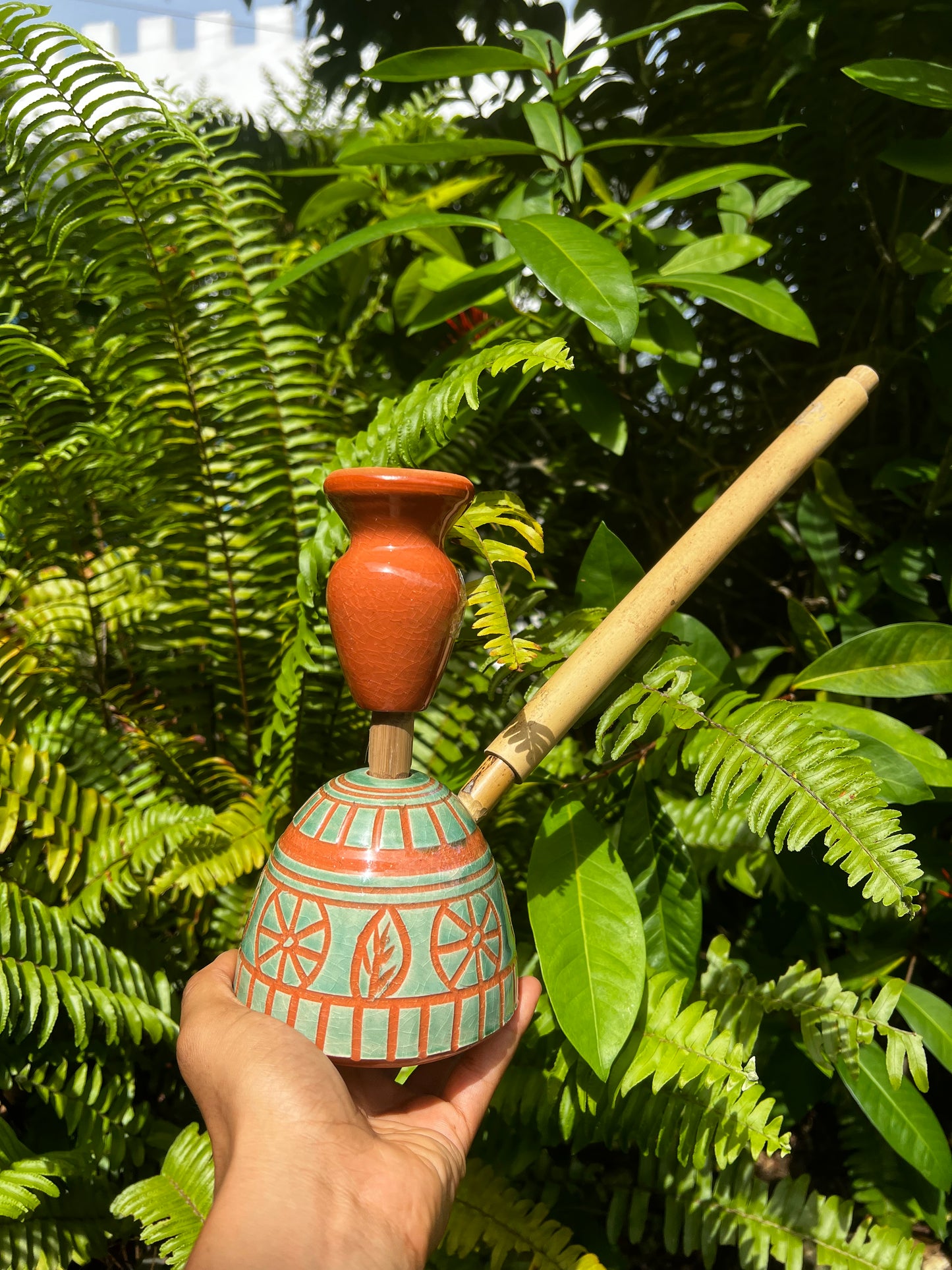 Aqua Mali Tribal Leaf Steam Chalice - Spring Equinox 2025 Edition (Revamped)